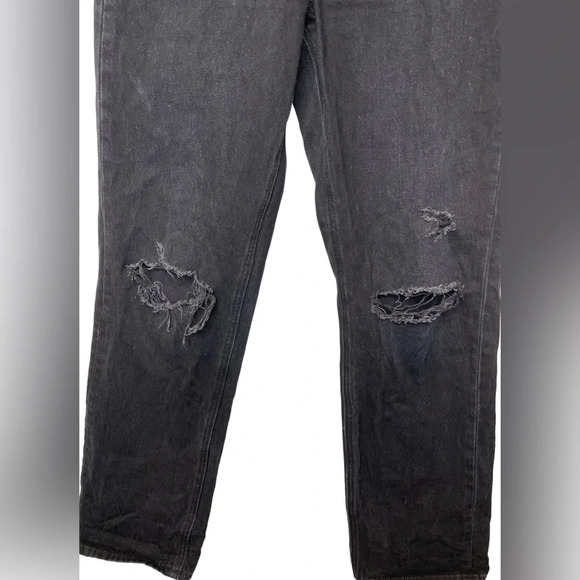 Denim Forum Aritzia The Bonet High Rise Loose Black Jeans Distressed Size 25 - Picture 7 of 10